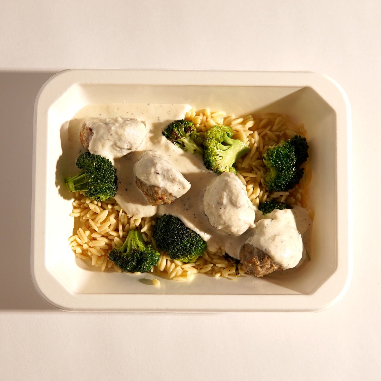 Sage Turkey Meatballs with Creamy Orzo