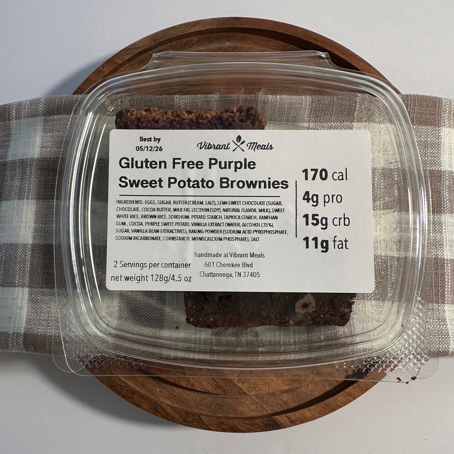Gluten Free Purple Sweet Potato Brownies