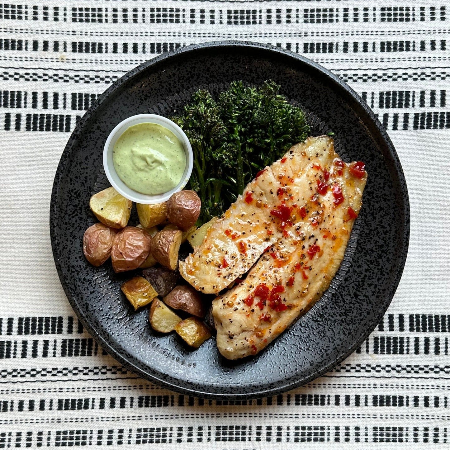 Chili Lime Tilapia with Avocado Crema