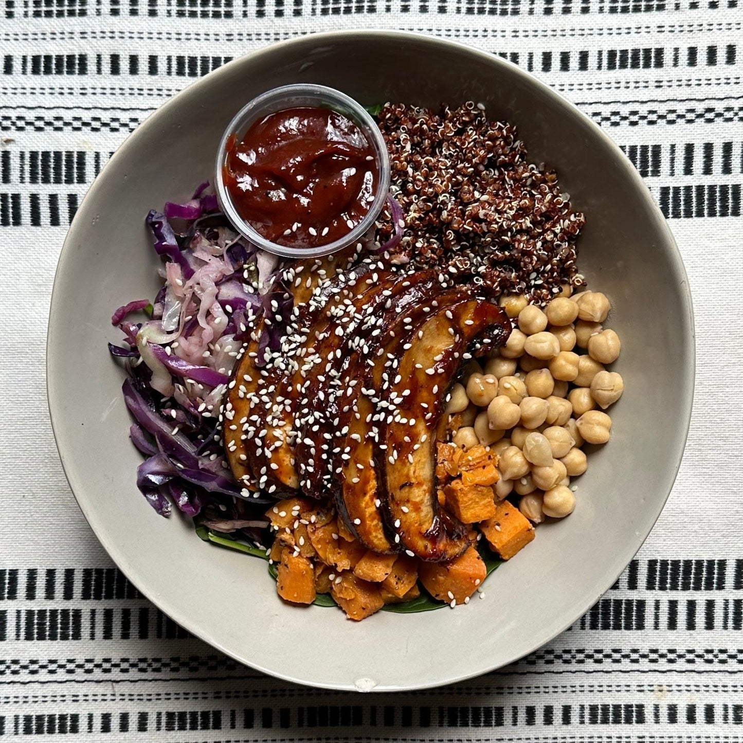 Plant Based BBQ Mushroom Quinoa Bowl