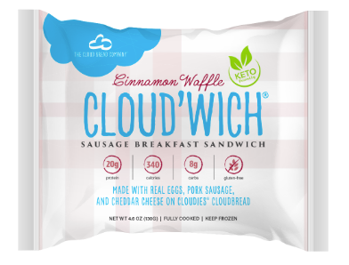 Cloud'wich Cinnamon Waffle Sausage Breakfast Sandwich
