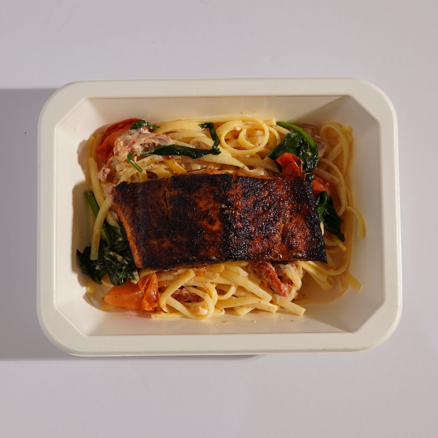 Tuscan Salmon Fettuccine