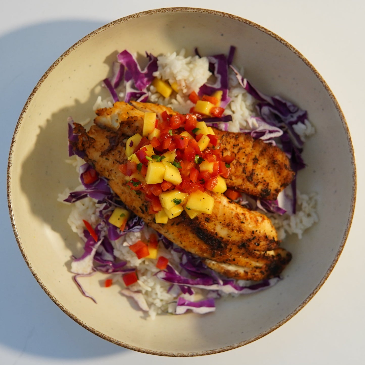 Blackened Tilapia with Mango Salsa