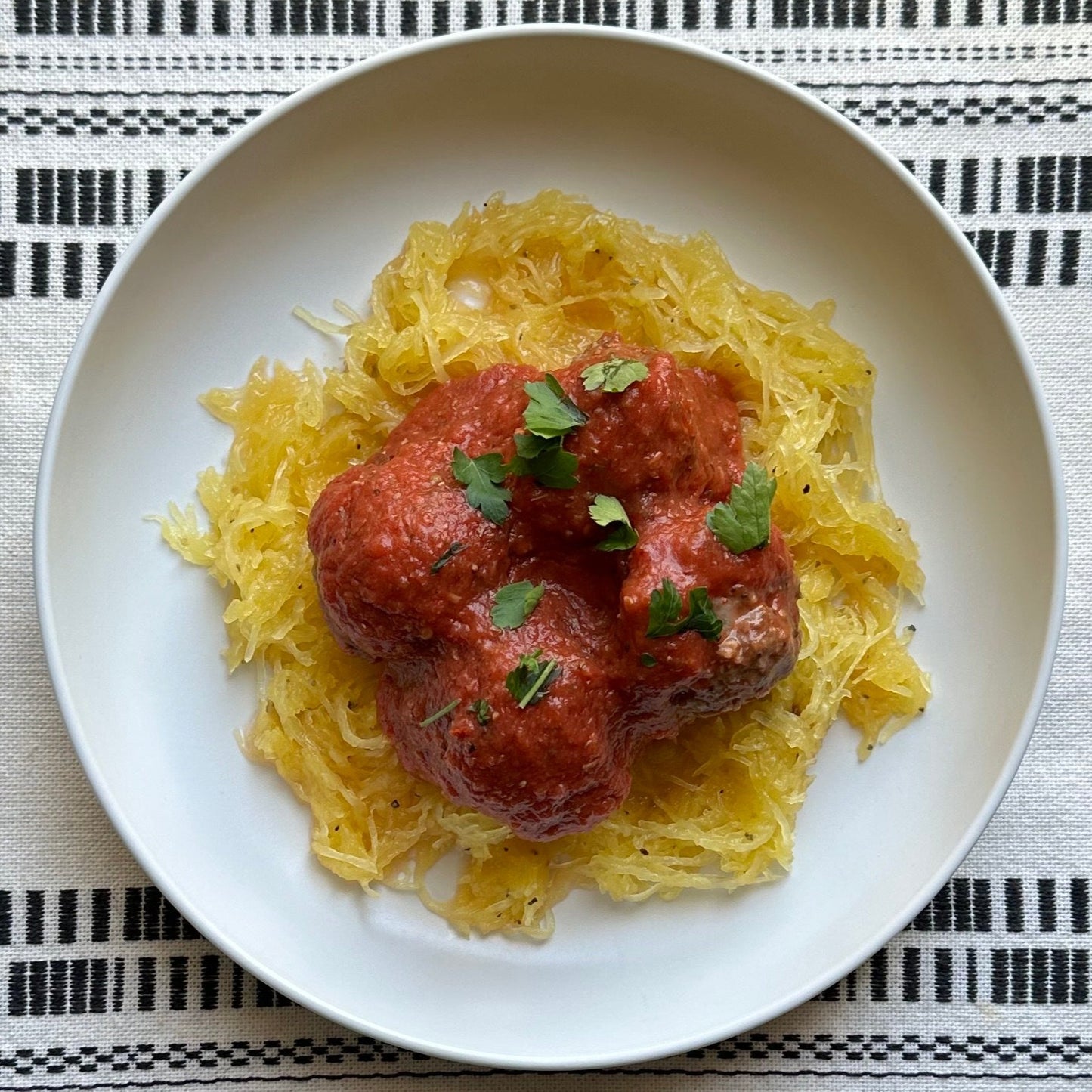 Plant Based Meatball Marinara with Spaghetti Squash