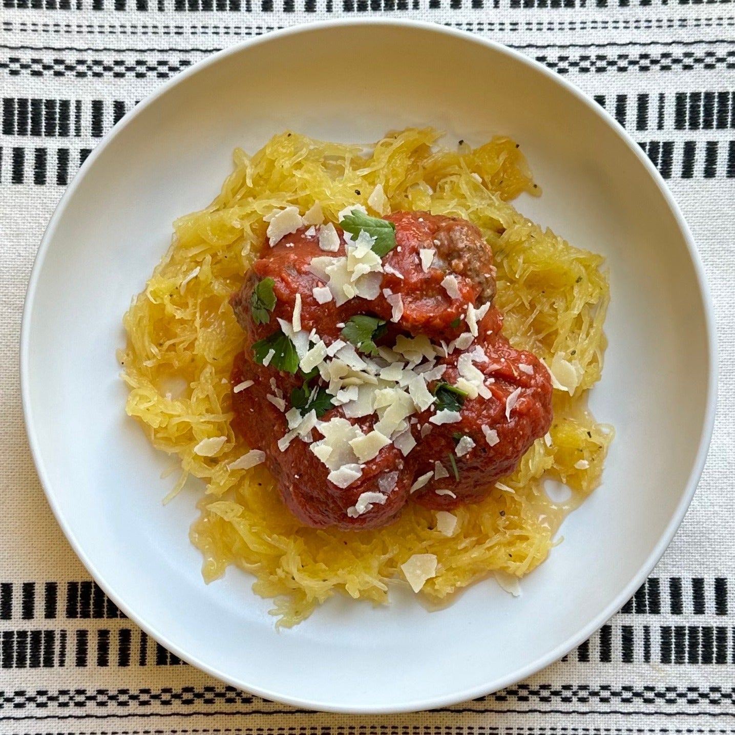 Turkey Meatball Marinara with Spaghetti Squash
