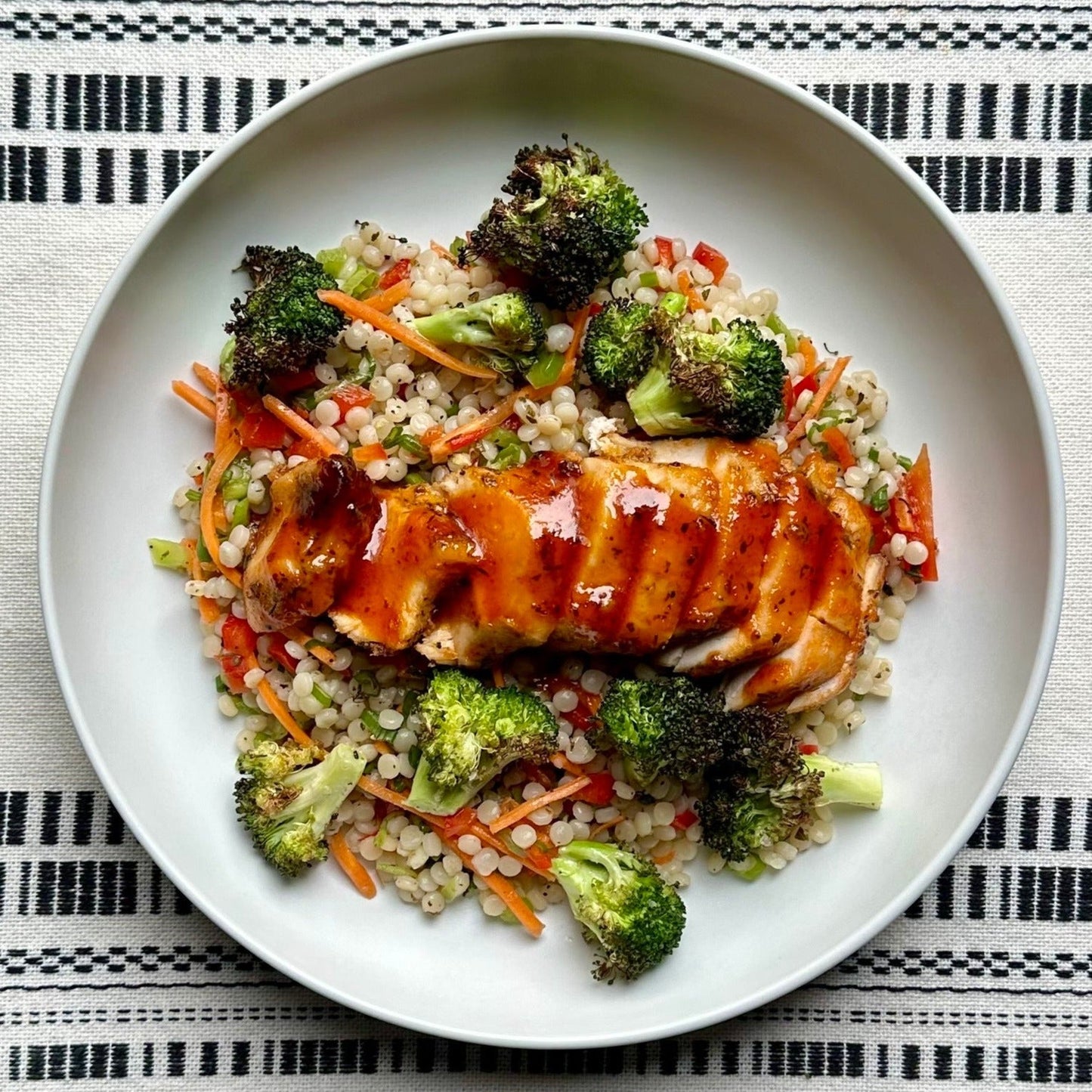 Honey Sriracha Chicken with Couscous