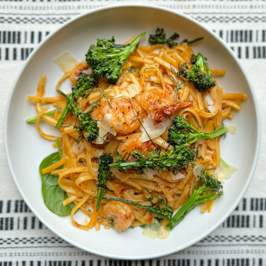 Creamy Sun-Dried Fettuccine with Shrimp