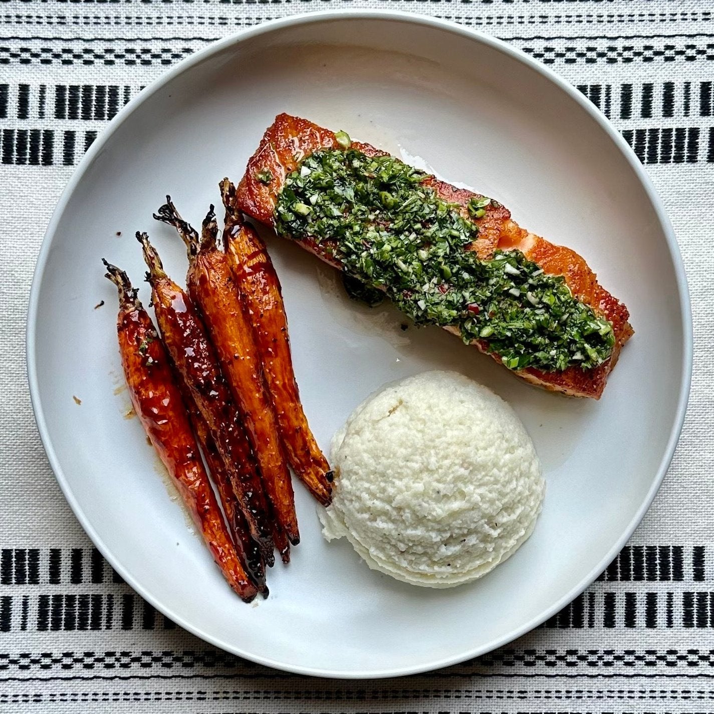 Keto Baked Salmon with Chimichurri