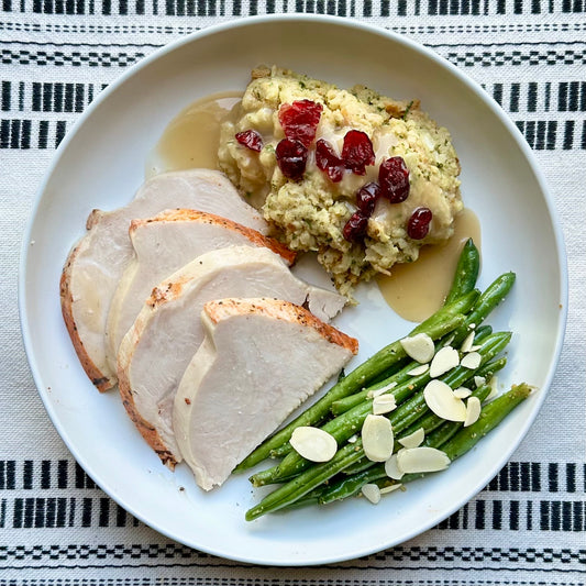 Cena navideña de pavo