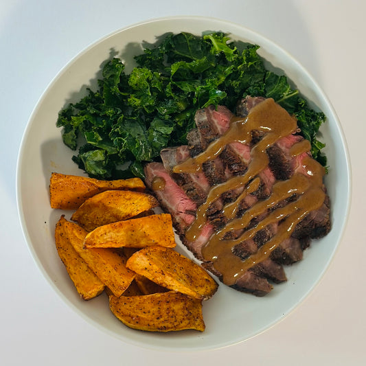 Paleo Flank and Sweet Potatoes