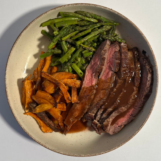 Paleo Flank and Sweet Potatoes