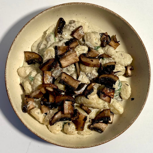 Vegetarian Gnocchi with Mushroom Cream