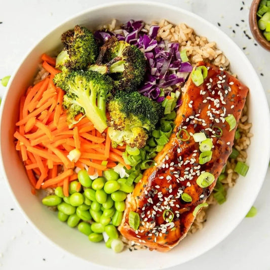 Keto Teriyaki Salmon Bowl